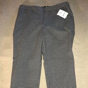 BCBGeneration Black/White Checkered Crop Pants